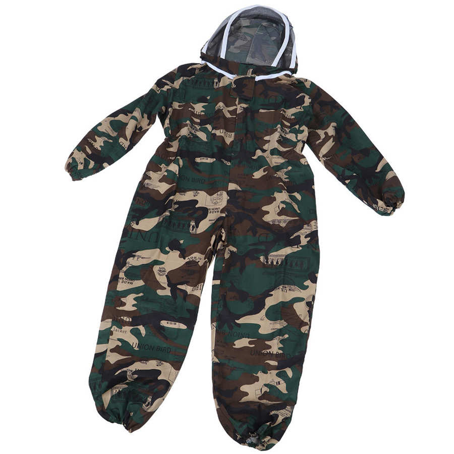 Beekeeping Protective One-Piece Bee Suit Clothes with Double Zipper Beekeepers Supplies Bee Suit