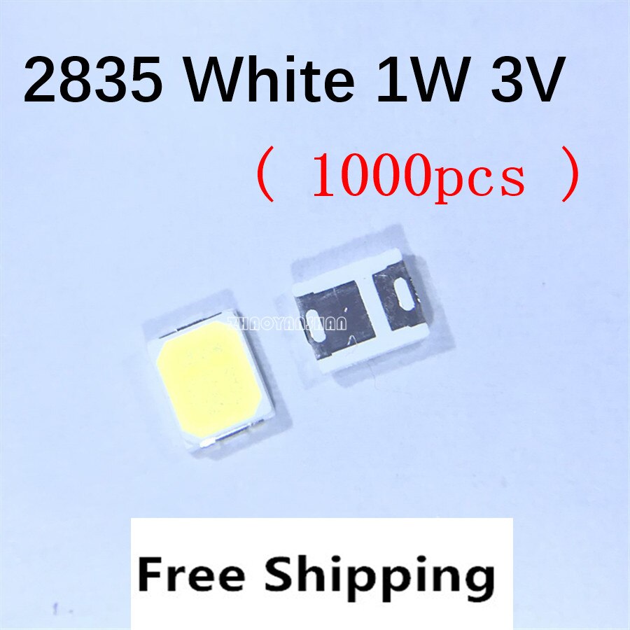1000 Pcs X Led Lamp 1W 2835 Wit Warm Wit Natuurlijk Wit 1W 3V 130-140LM Led Diode smd Super-Bright-Led 'S