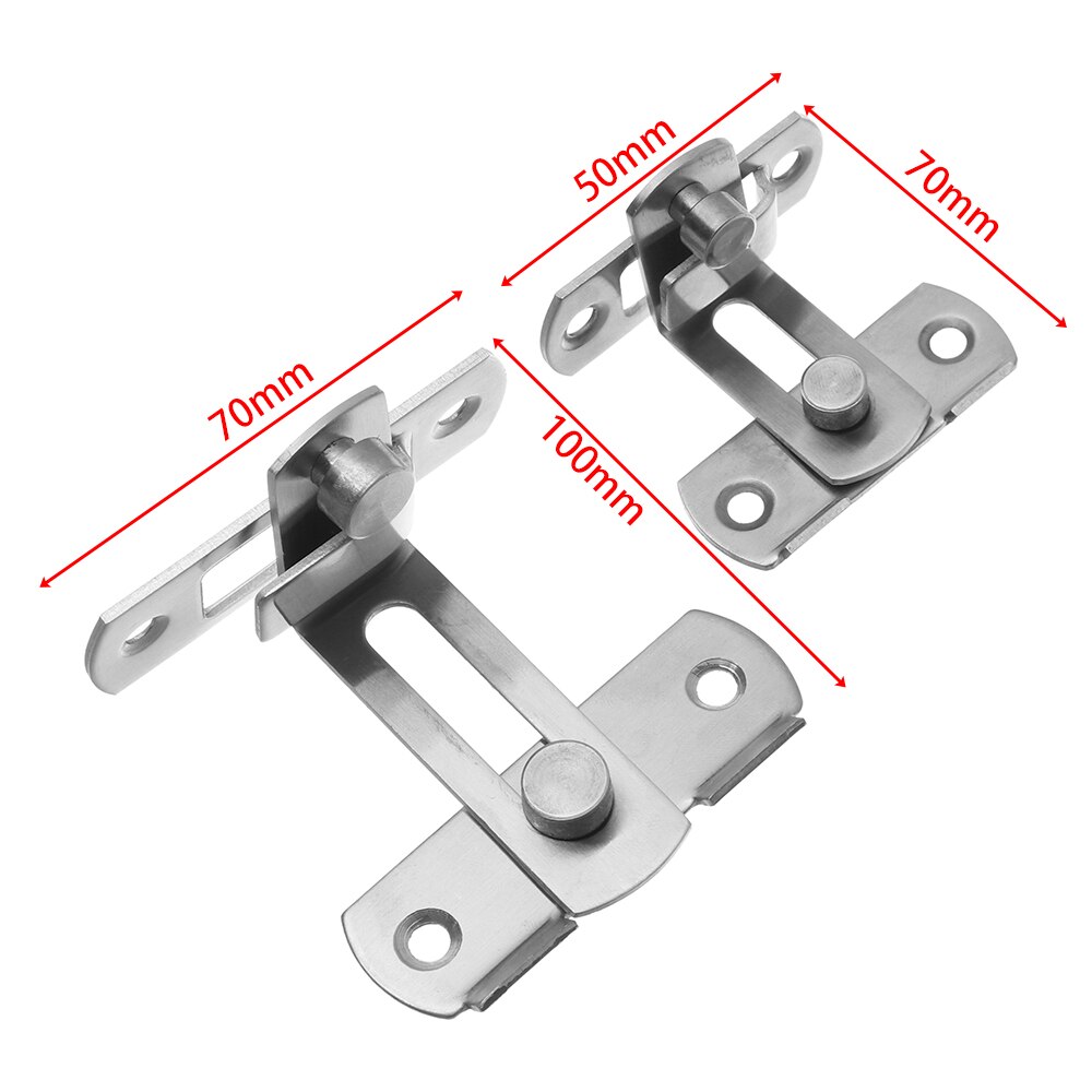 90 Degree Hasp Latches Stainless Steel Sliding Door Chain Locks Security Tools Hardware For Window Cabinet Hotel Home Hardware