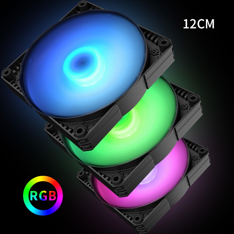 PHANTEKS-ventilador LED de refrigeración METALLICGEAR, 12/14CM, 12V, RGB, control de luz, silencioso, carcasa de ordenador: 12cm 3pcs