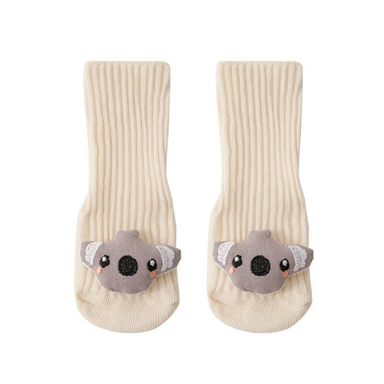 1 Pair Cotton Baby Socks Rubber Anti Slip Boy Girl Floor Kids Toddlers Autumn Spring Animal Infant Newborn Cute Cheap Stuff: A / 1-3 Years