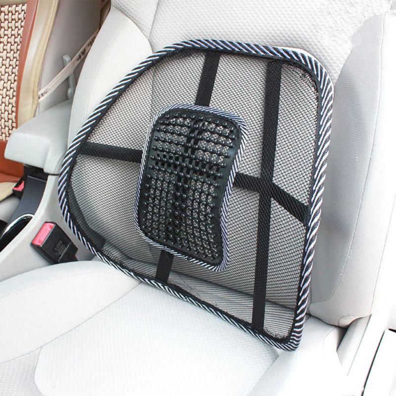 Asiento Lumbar para asiento de coche, 4 colores, asiento de verano, respaldo Lumbar transpirable, cojín de cintura para oficina, cojín de Interior para coche, suministros de cojín: 2