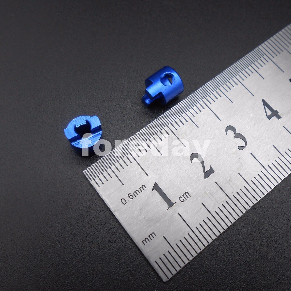 3MM Aluminum Propeller shaft Connector rowlock Crutch Model ship Boat accessories Blue HQ Inner dia. 3mm Outer:7mm *FD456X10