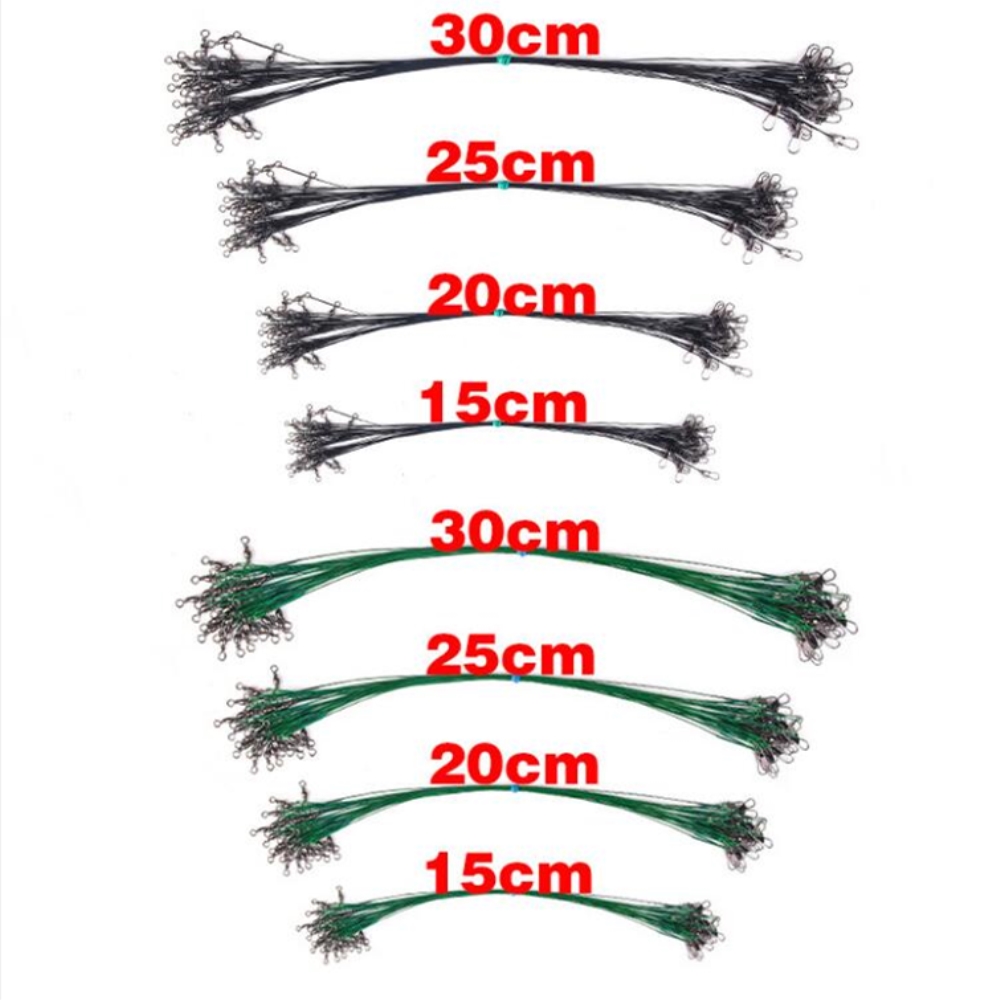 Fils de pêche de requin 10 pièces/ensemble, fils de traçage de ligne de pêche, connecter avec crochet pivotant Spinner requin, outil de matériel de pêche
