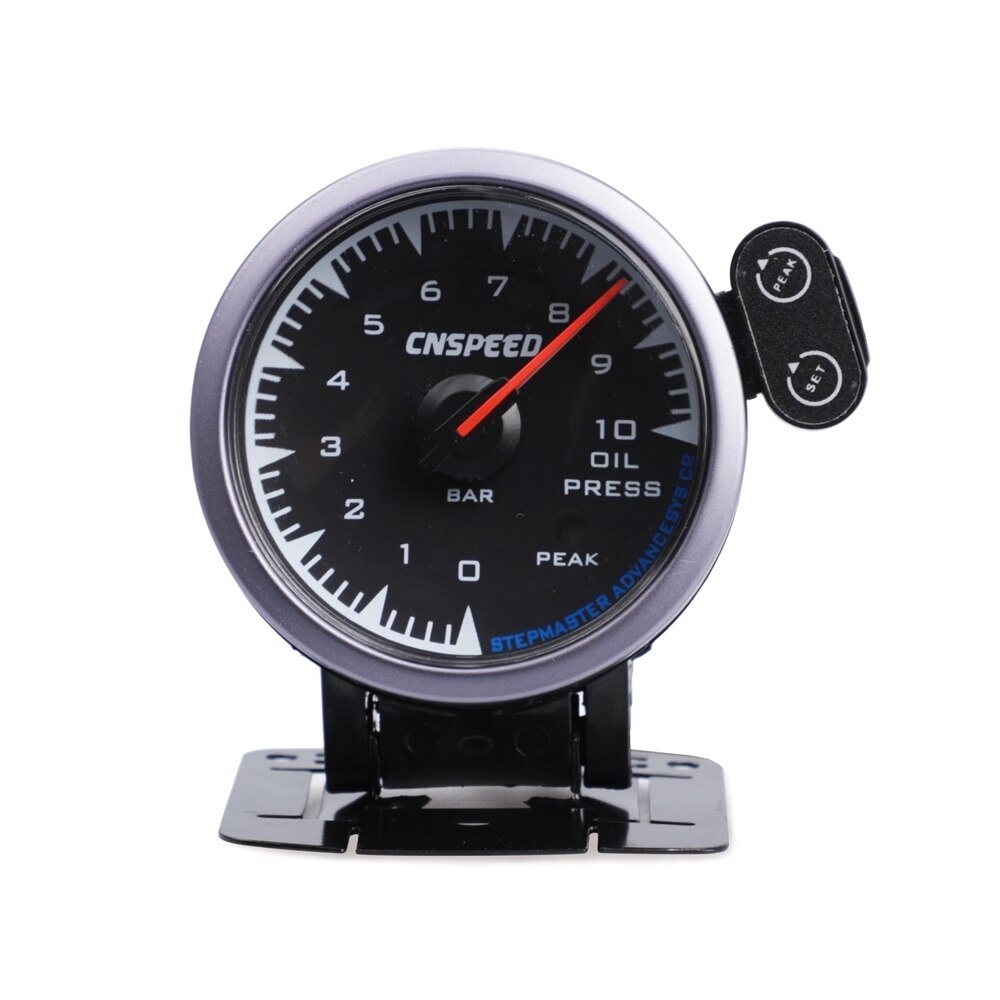 2.5 "60Mm Turbo Boost Gauge Olie Temp Druk Volt Toerenteller Water Temp Air Fuel Ratio Exhaust Gas Temp met 7 Kleuren: Oil Pressure Gauge