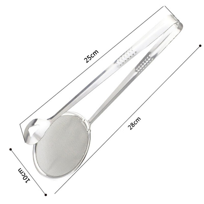 Gadgets de cozinha aço inoxidável fritos alimentos pesca óleo colher cozinha escorredor filtro drenagem oilfolder para acessórios cozinha