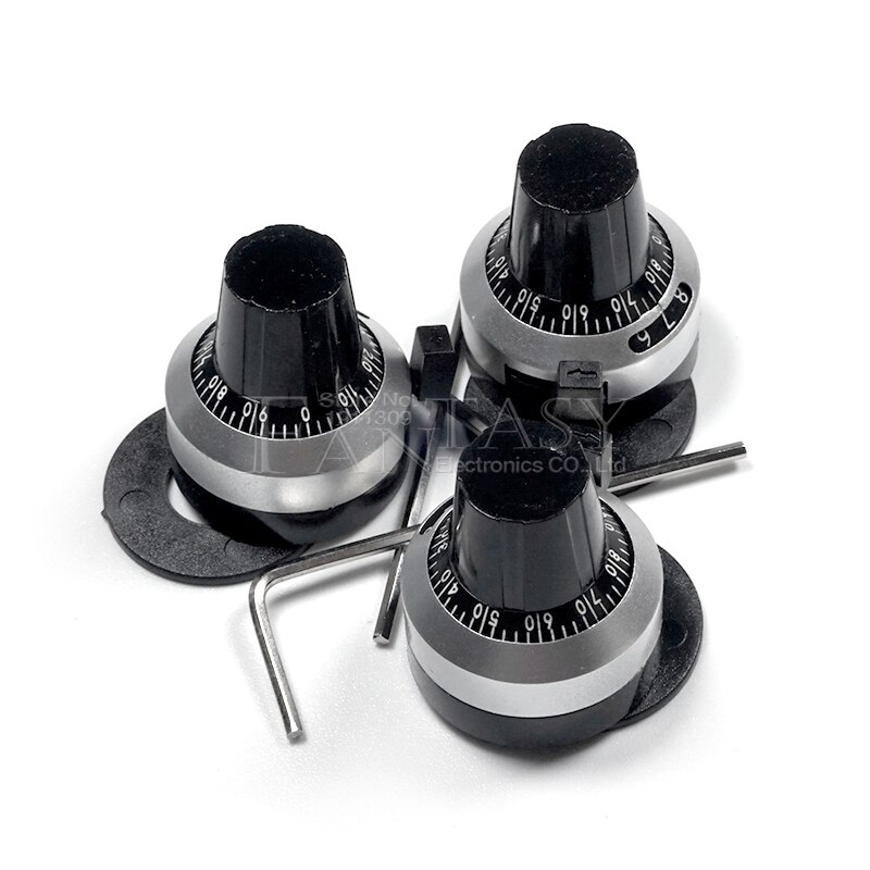 1PCS 3590S 6,35mm präzision skala knob potentiometer knob ausgestattet mit multi-drehen potentiometer