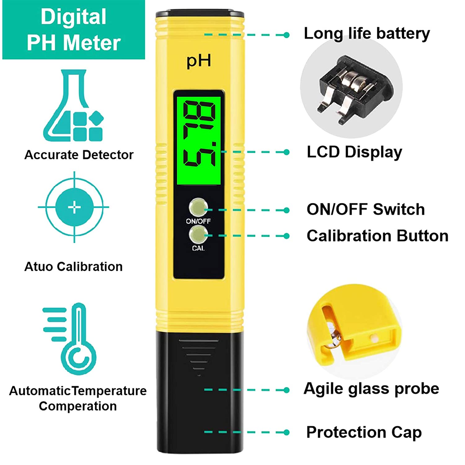 Ph Meter & Tds Meter Combo, verbeterde Backlight P... – Grandado