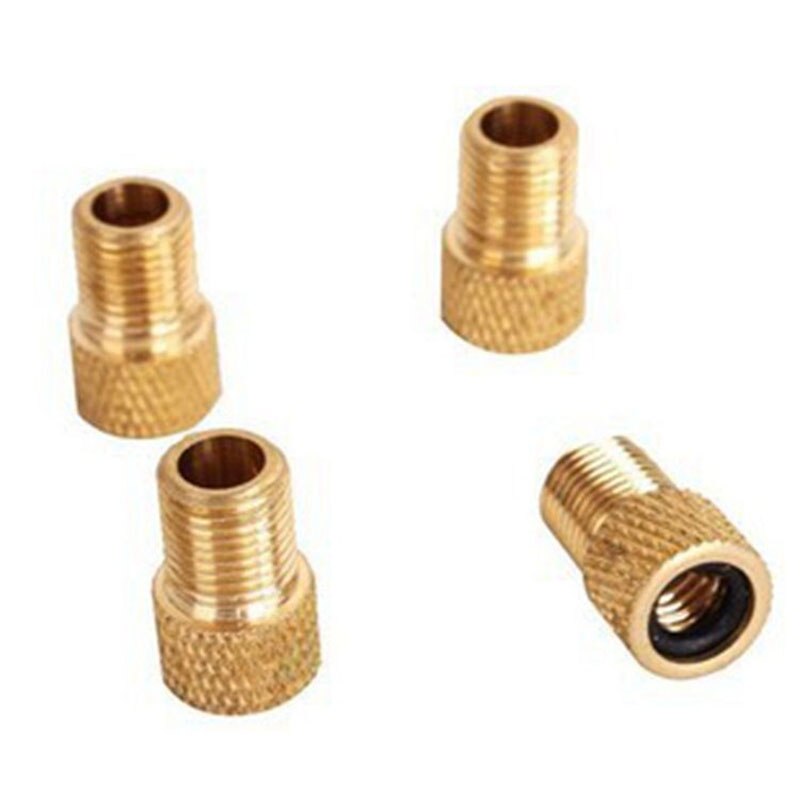 4pcs Bicycle Pump Tire Valve Adapter Convert Tire Presta To Schrader Copper Bike Air Valve Adaptor Wheels Nozzle Cycling Tool