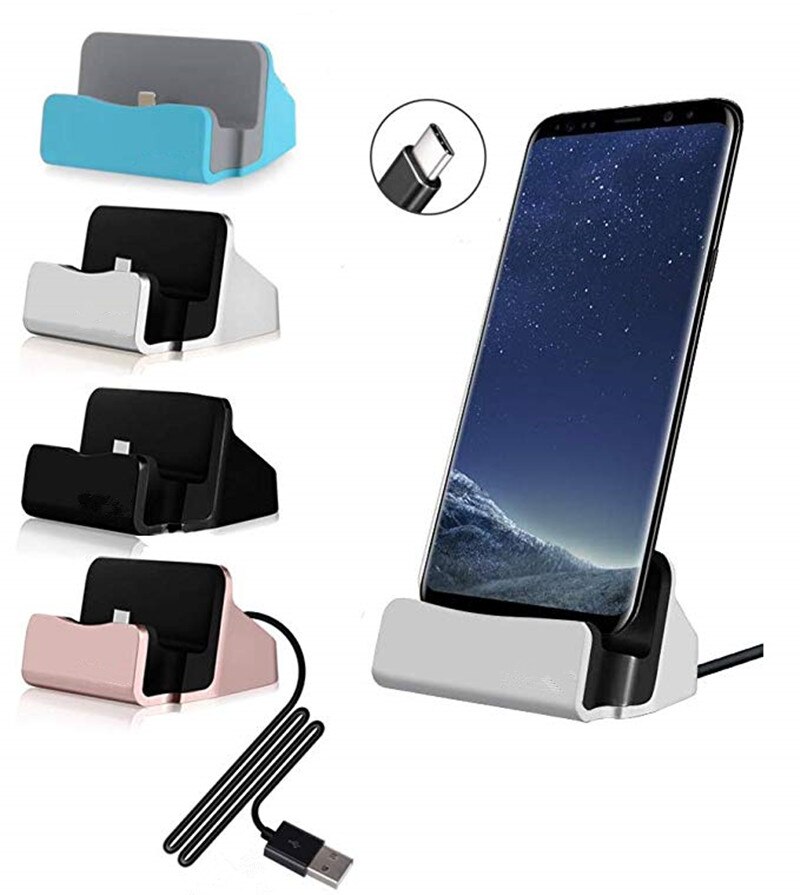 Type-C Dock Charger Voor Motorola Een Vision Moto G7 G6 Plus Z4 Z3 Z2 Play Power 1s x4 Z USB Type-C Desktop Opladen