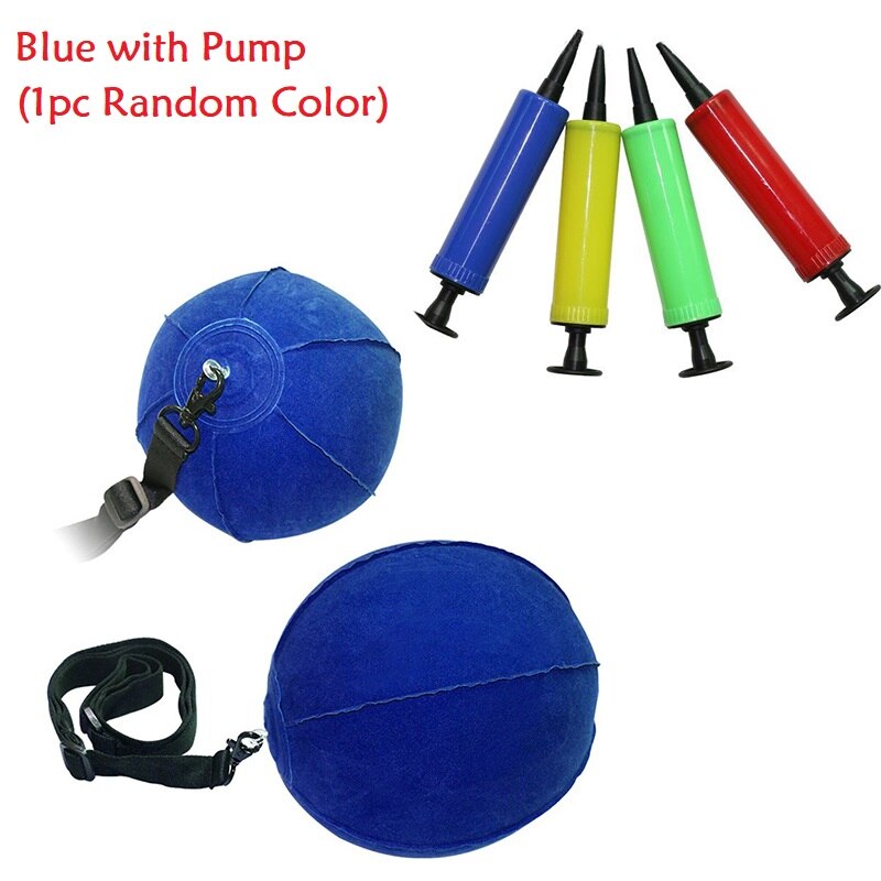 Golf Swing Trainer Bal Met Smart Opblaasbare Helpen Houding Correctie Training Voor Golfers Pvc Smart Impact Bal: Blue with Pump