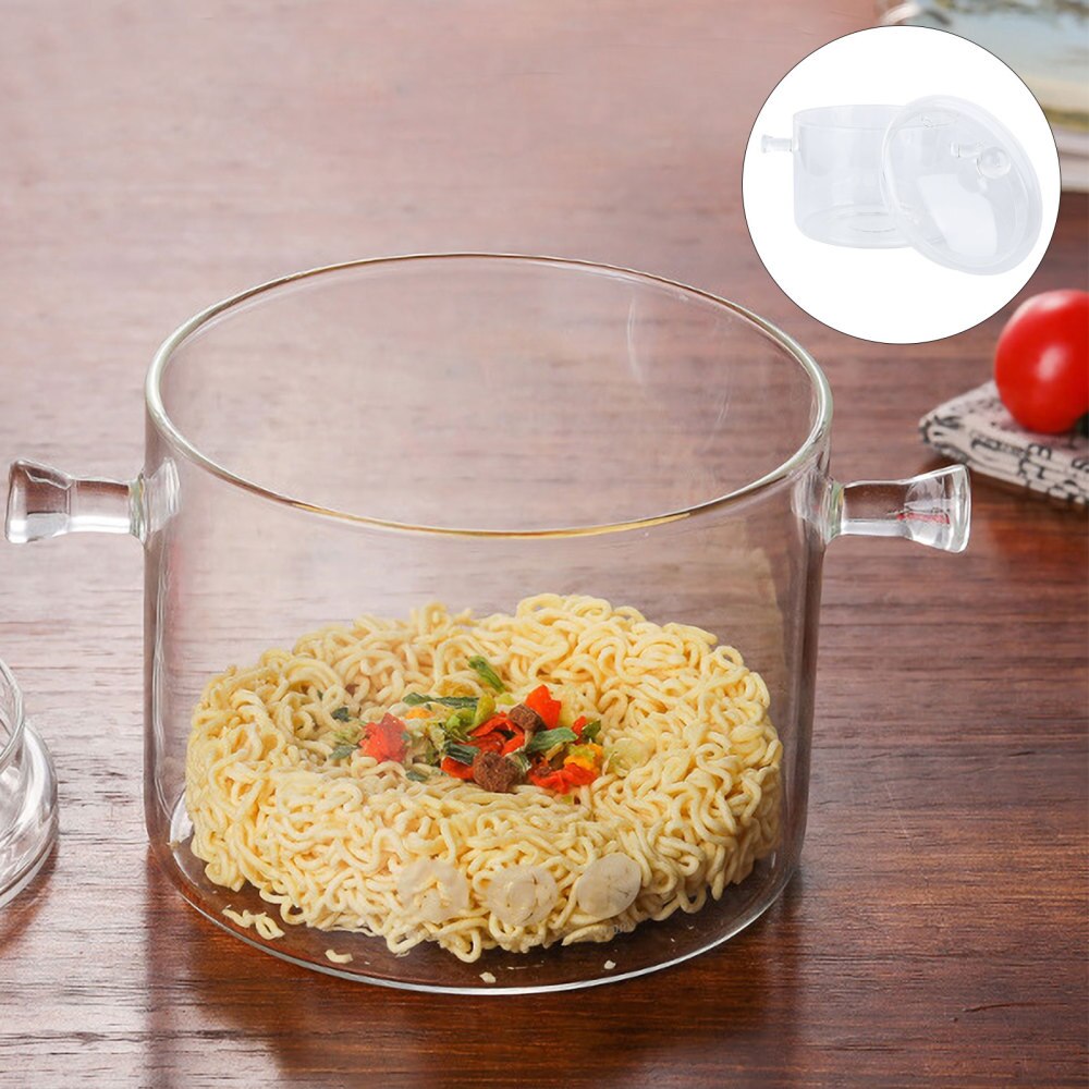 Durable Glass Cooking Pot Multi-function Open Fire Heating Health Stew Pot Instant Noodle Pot Noodles Bowls for Home Kitchen Res