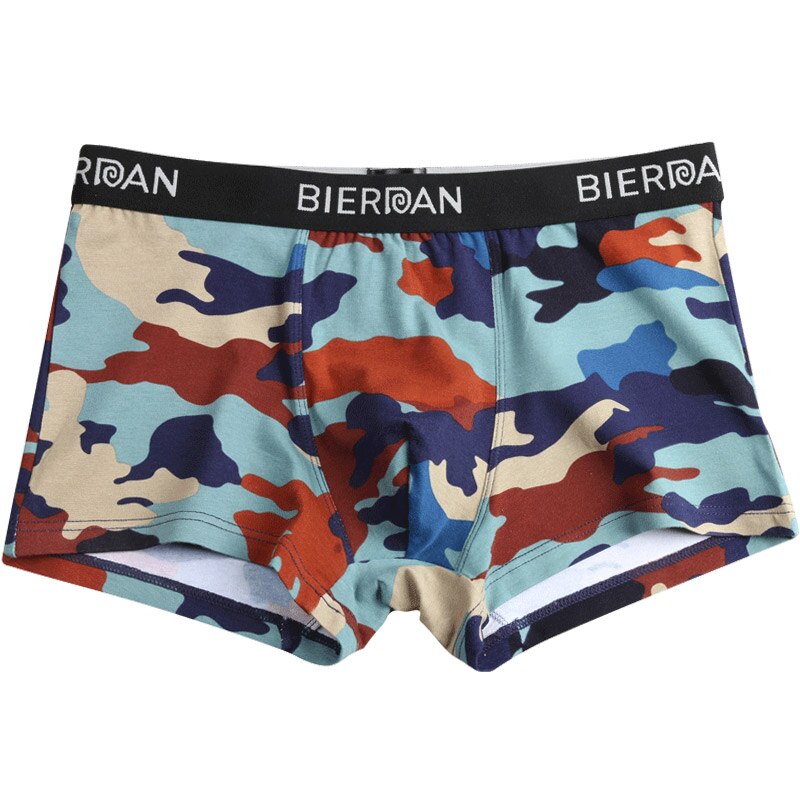 4pcs/lot brand Mens Underwear Boxers camouflage boxer men print comfortable and breathable Pattern Cueca boxer homme