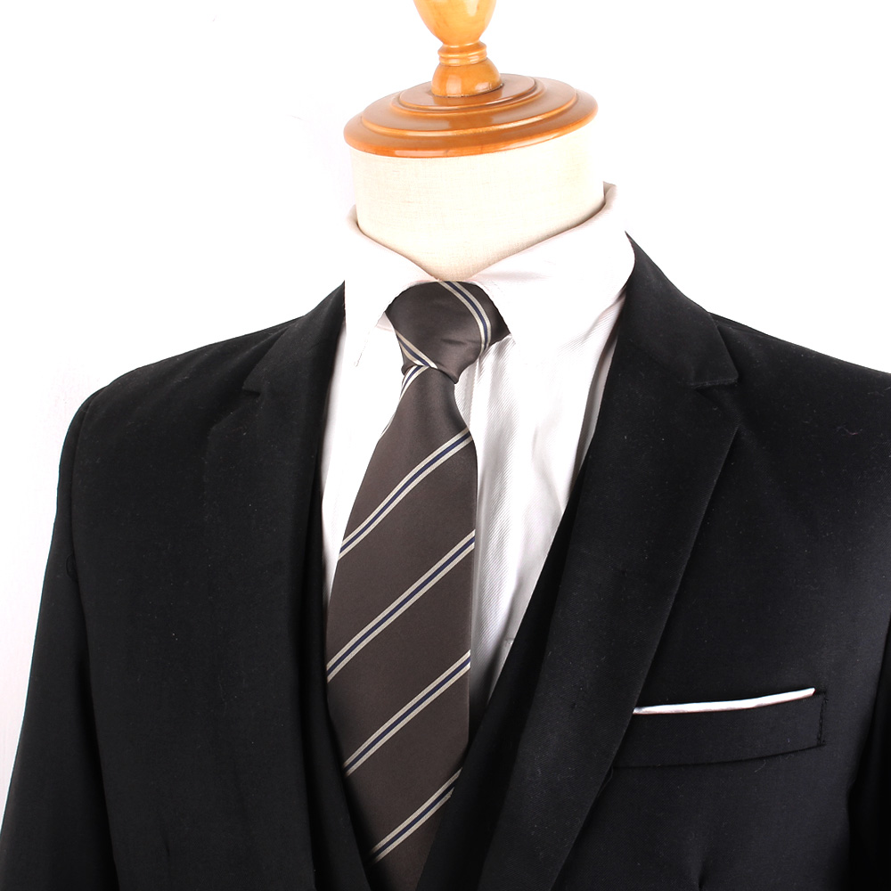 Men Ties Suits Men's Neck Tie For Wedding Striped Necktie For Groomsmen Light Brown Ties For Men Women Good