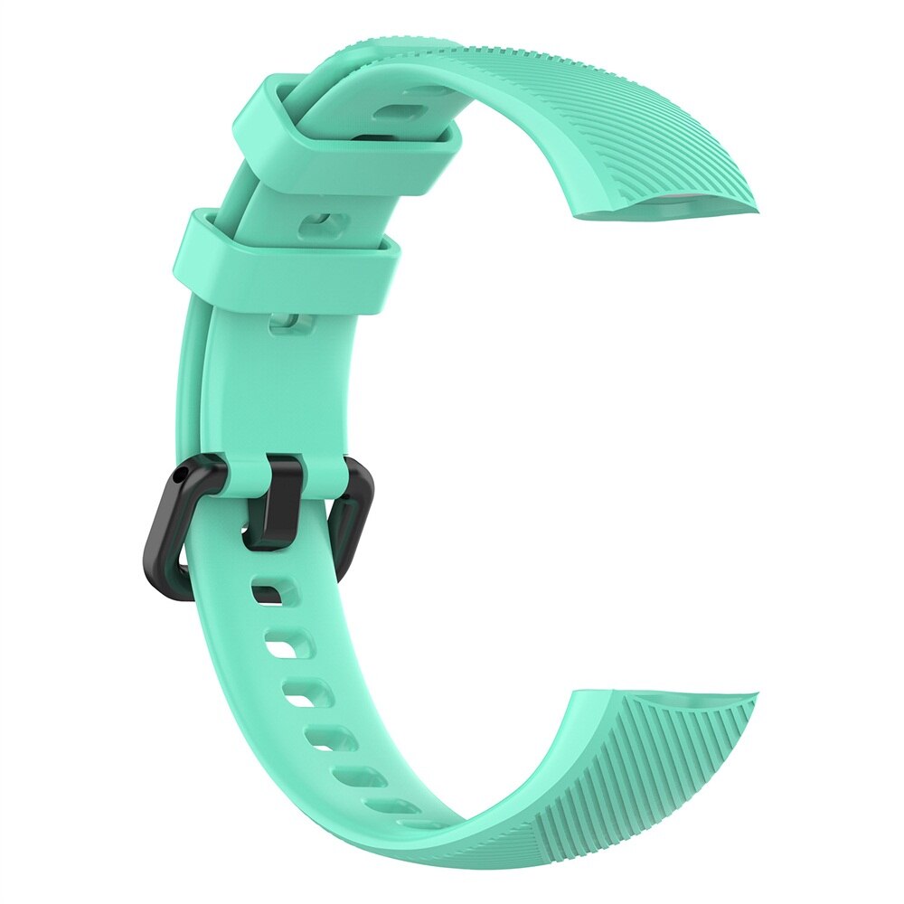 Miiqnus pulseira de silicone para honor band 4/5, pulseira de substituição inteligente de silicone clássica para relógio esportivo