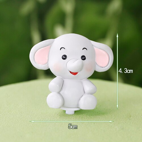 bosco animali torta arredamento morbido argilla Leone elefante tigre uno 1st giungla safari torta topper Felice compleanno festa arredamento bambini: 7