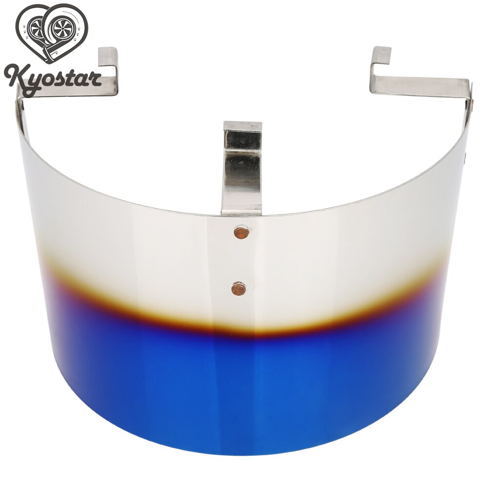 Cubierta de filtro de admisión de aire, cono Universal de acero inoxidable, protector térmico azul de titanio, 2,5-5&quot;