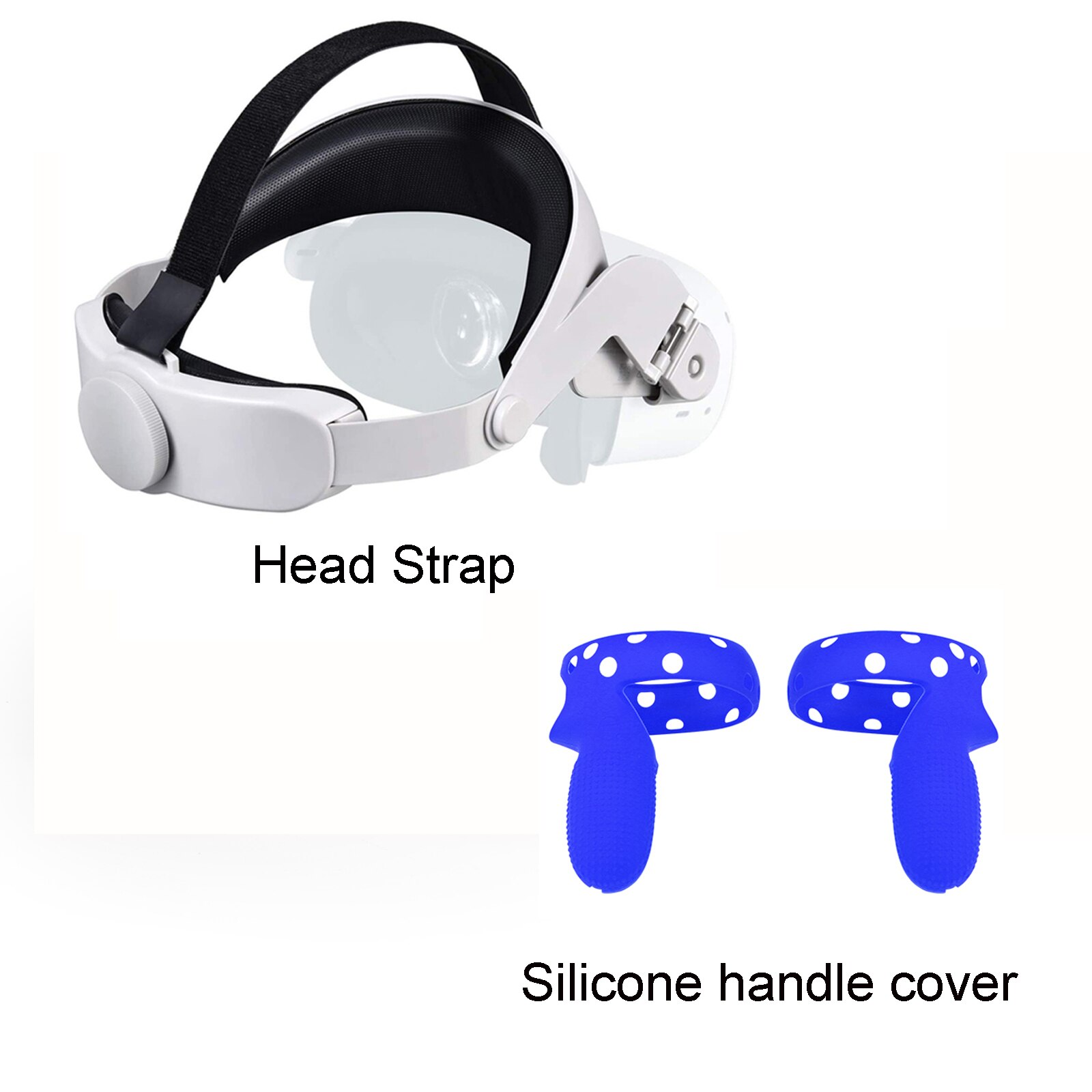 Verstellbares elite halo kopfband für oculus quest 2 – verbesserte unterstützung und reduzierter kopfdruck – komfortables touch-in-vr-zubehör: Set d