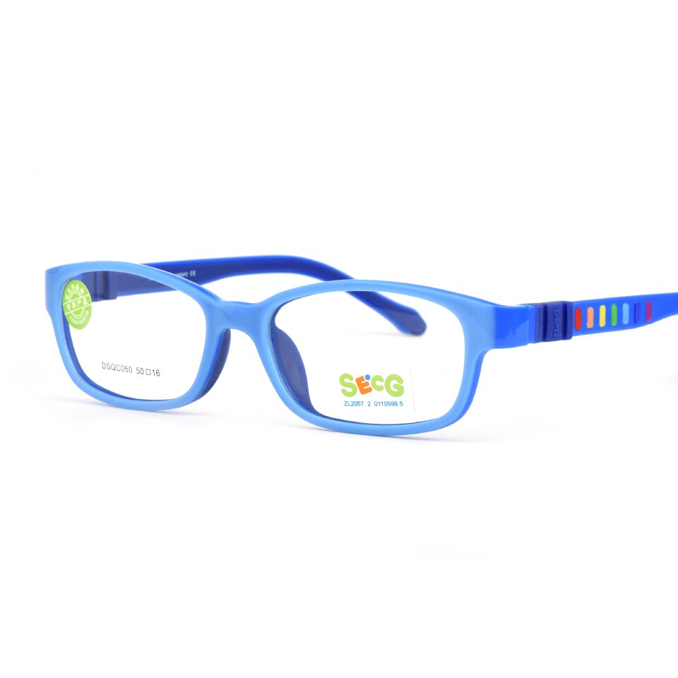 SECG Children Eyeglasses Frame Silicones Soft TR90 kids Prescription Glasses Optical Spectacle Frame Safety Anti fall Pressure: C32
