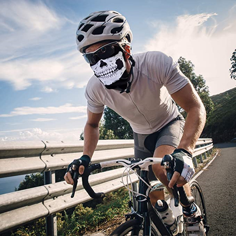 Guantes de esqueleto blanco para Halloween y máscara facial de calavera para adultos, disfraz de terror, , fantasma aterrador, suministros de disfraces para Cosplay