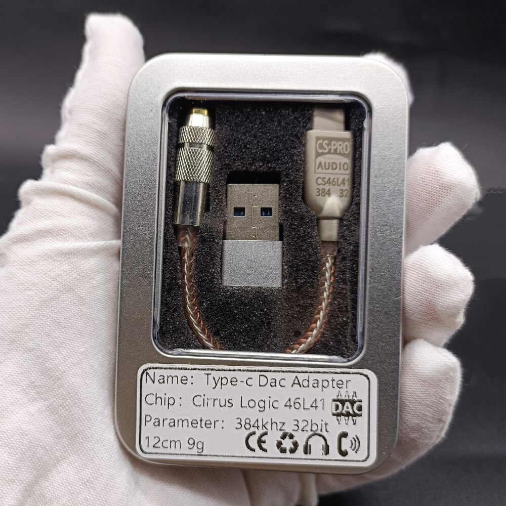 CS46L41 Usb Type-C Om 3.5Mm Hoofdtelefoon Versterker Decodering Dac Hifi Oortelefoon Audio Interface Adapter 32bit 384Khz geluidsversterkers: Default Title