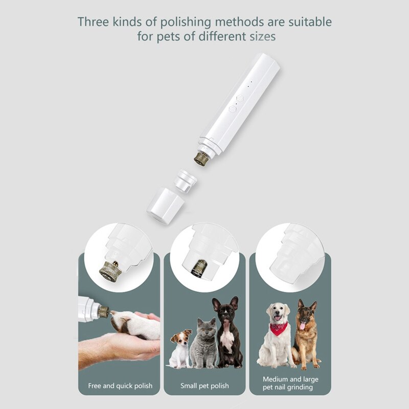 Dog Nail Grinder for Dogs Cats, Super Quiet Nail File Pet Nail Grinder