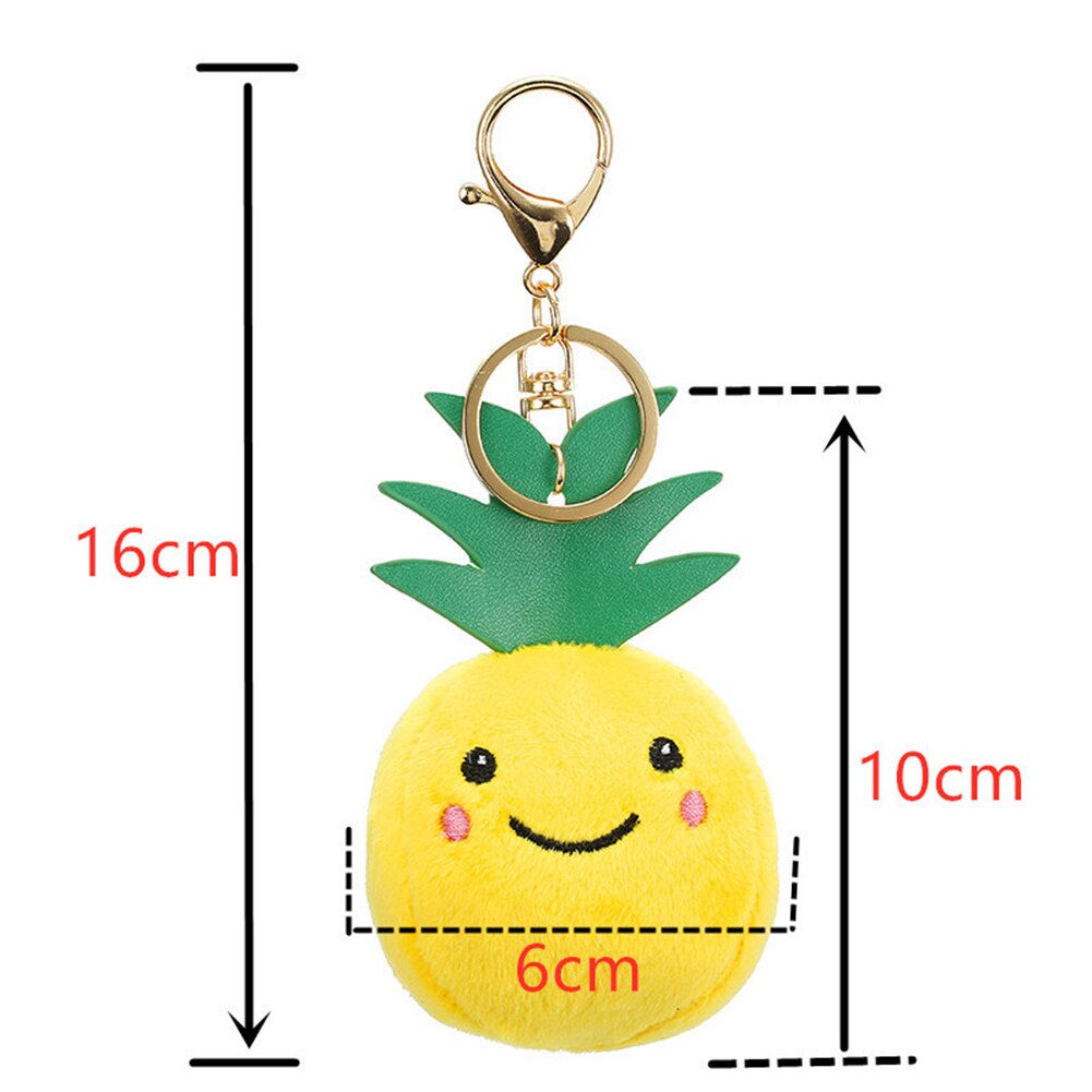 Śliczne owoce jabłko pluszowe lalki wisiorek brelok klucz uchwyt pierścieniowy torba telefon dekoracje dzieci edukacyjne zabawki dla dzieci prezenty