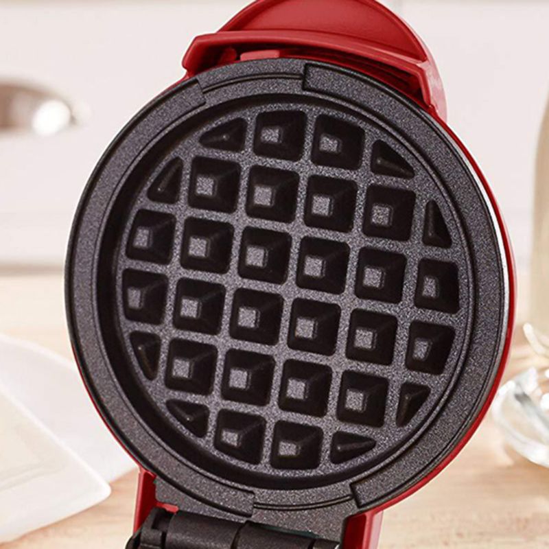 Mexi mini vaffelmaskine klassisk nonstick morgenmad panini maskine individuelle runde bærbare køkkenredskaber