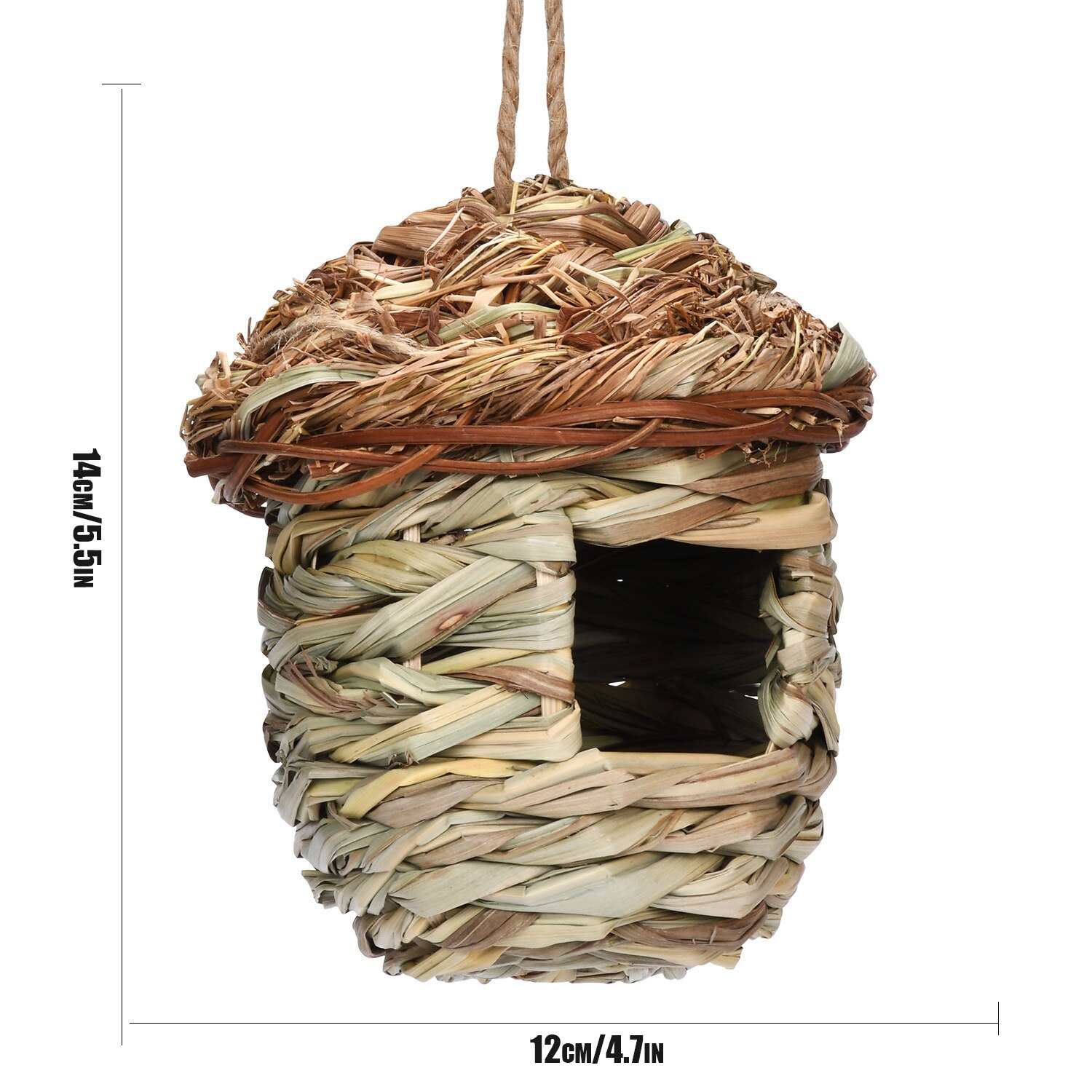 Hand Woven Hummingbird House Bird Hut and Hummingbird Houses Nest Small Hanging Bird Chickadee House for Finch Canary in Outdoor: C1
