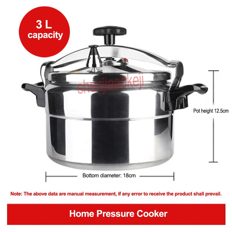 Home Pressure Cooker Explosion-proof pressure cooker Aluminum alloy Stew Pot 3L Capacity Commercial Gas Cooker Kitchen Cookware