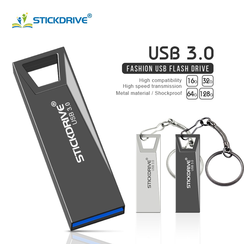 Métal usb 3.0 clé usb clé usb étanche usb3.0 128gb clé usb 64GB 32GB 16GB 8GB 4GB lecteur de stylo logo gratuit