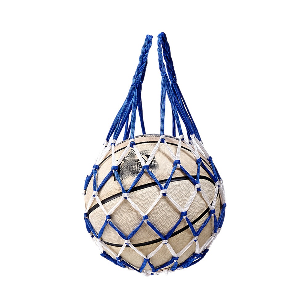 Bärbar sportutrustning nylon nylonnätväska vävning flera färger bollficka basket bärväska fotbollsbollar: Mång