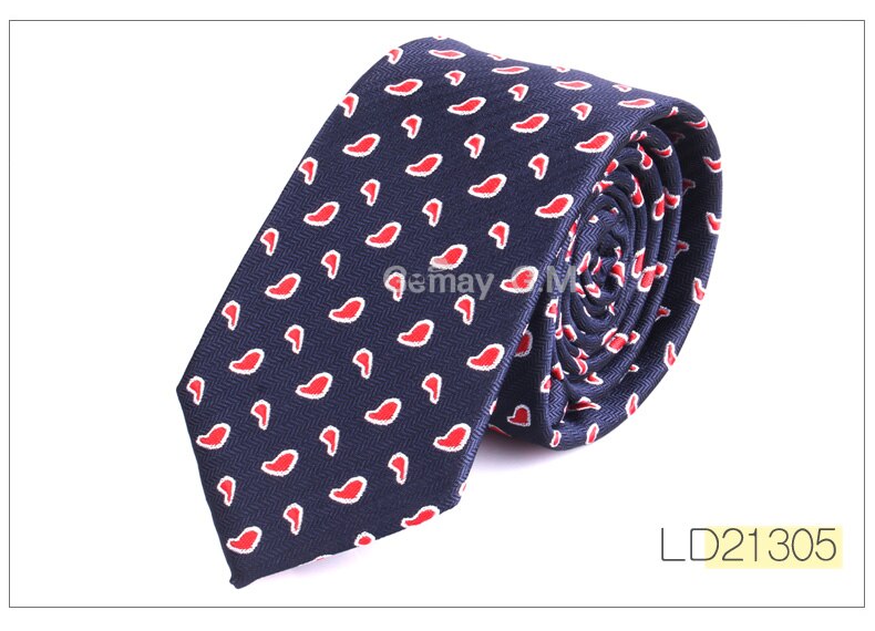 Jacquard vevd halsslips for menn bryllup business klassiske slips polyester slim herre slips for dress 6cm bredde slips: Ld21305