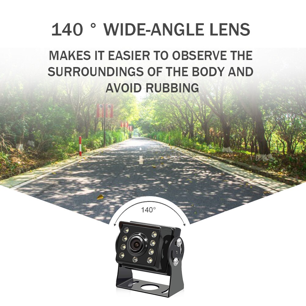 AHD Truck Backup Camera IR Night Vision Waterproof Vehicle Rear View Camera Auto Backup Monitor Universal For Motorhome Trailer