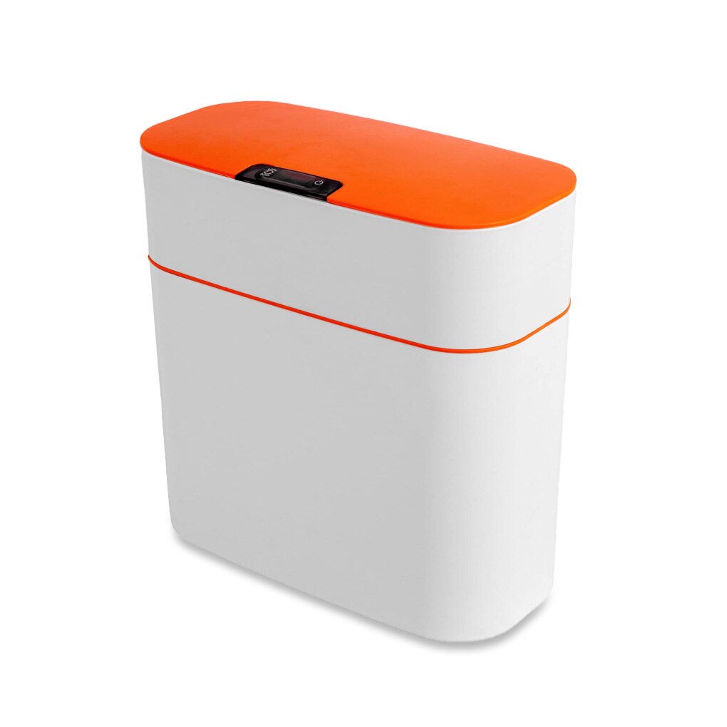 Smart Sensor Trash Can Induction Bathroom Garbage Bin Kitchen Intelligent Waste Container Living Room Gray White: Gray White