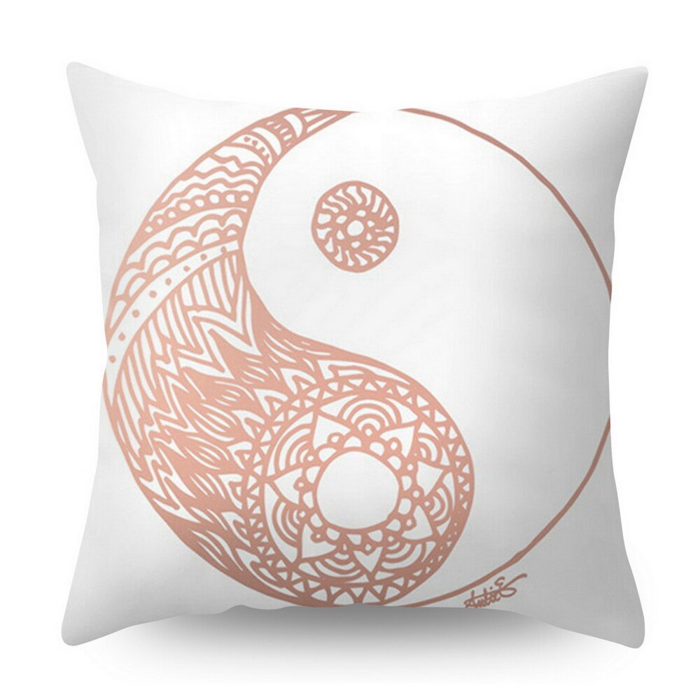 Rose Gold Square Cushion Cover Geometric Dreamlike Pillow Case Polyester Throw Pillow Cover For Home Decor 45x45cm: Purple
