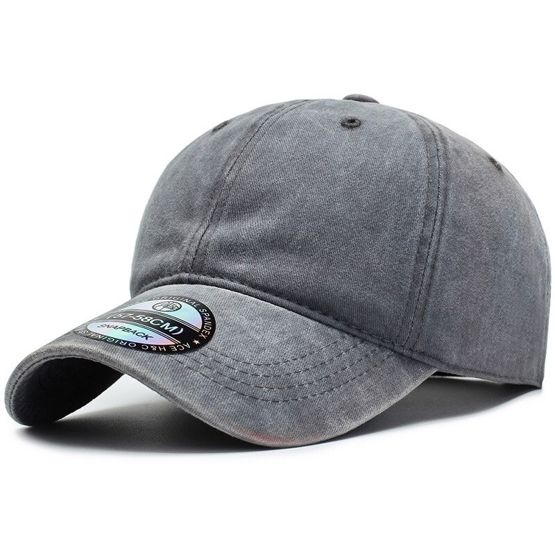 hip-hop men&#39;s baseball cap outdoor travel sunshade sunscreen hat Korean street tide wash caps cotton sports hats: Gray