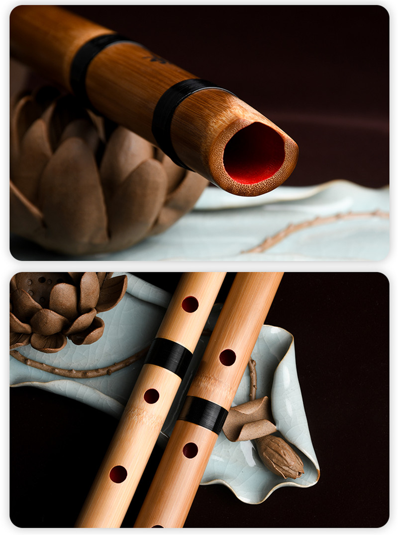 Tube de musique ancien, flûte japonaise dizi shakuhachi, instruments de musique masculins et féminins