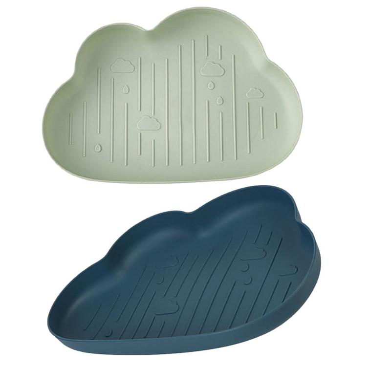 2PCS Cloud Shape Snack Dish Candy Fruit Plate Dry Food Plate Bowl Plastic Serving Plate for Home: Picture 2
