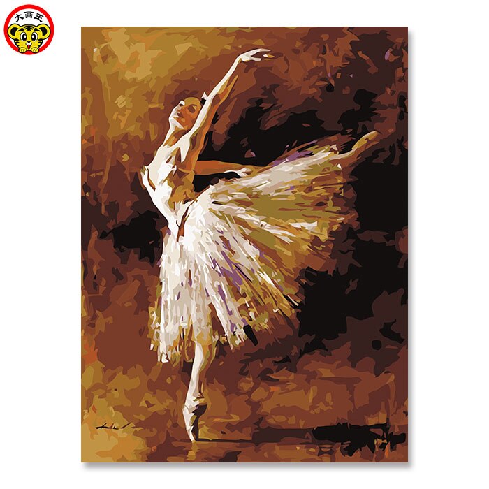 painting by numbers art paint by number Digital Painting Ballet girl Coloring diy blue beauty dancing dance campus sunlight yout: 40x50cm with frame