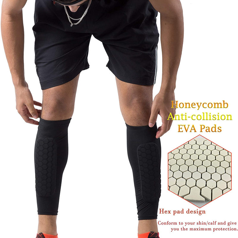 2 sztuk piłka nożna ochraniacz piszczeli dla piłkarzy Honeycomb antykolizyjna nalogenniki Protector opaska na łydkę Kickboxing Shinguards dorośli młodzież