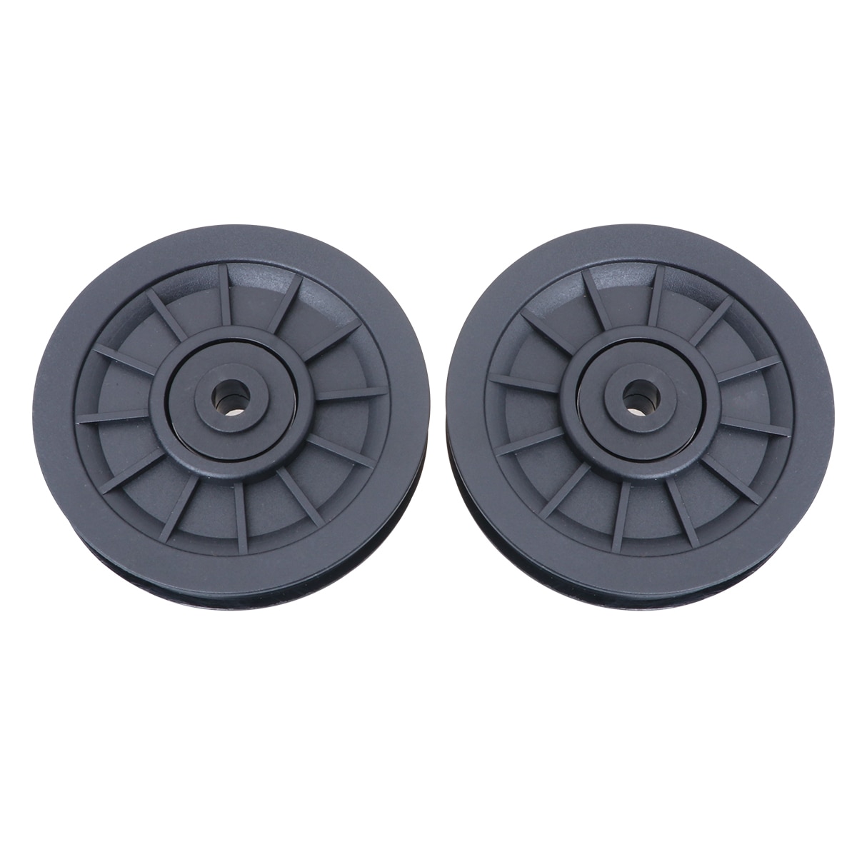 2Pcs Universal Bearing Pulley Wheel Fitness Equipment Part Wearproof Pulley Replacement Parts For Gym Fitness Black
