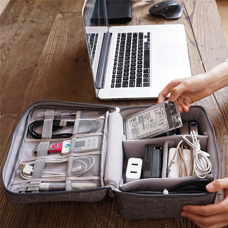 Hot Portatile Accessori Elettronici Cavo USB Drive Organizzatore Borsa Da Viaggio Inserisci Caso