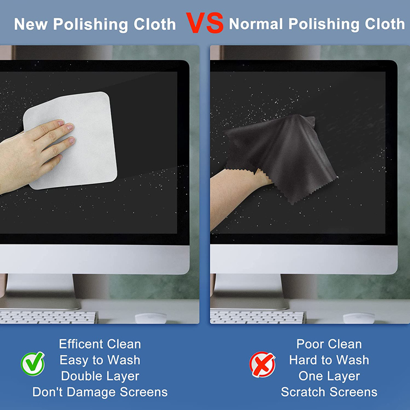 For Apple Polishing Cloth Microfiber Cleaning Wiper Screen Cleaner Polish Cloth for iPhone iPad Tablet