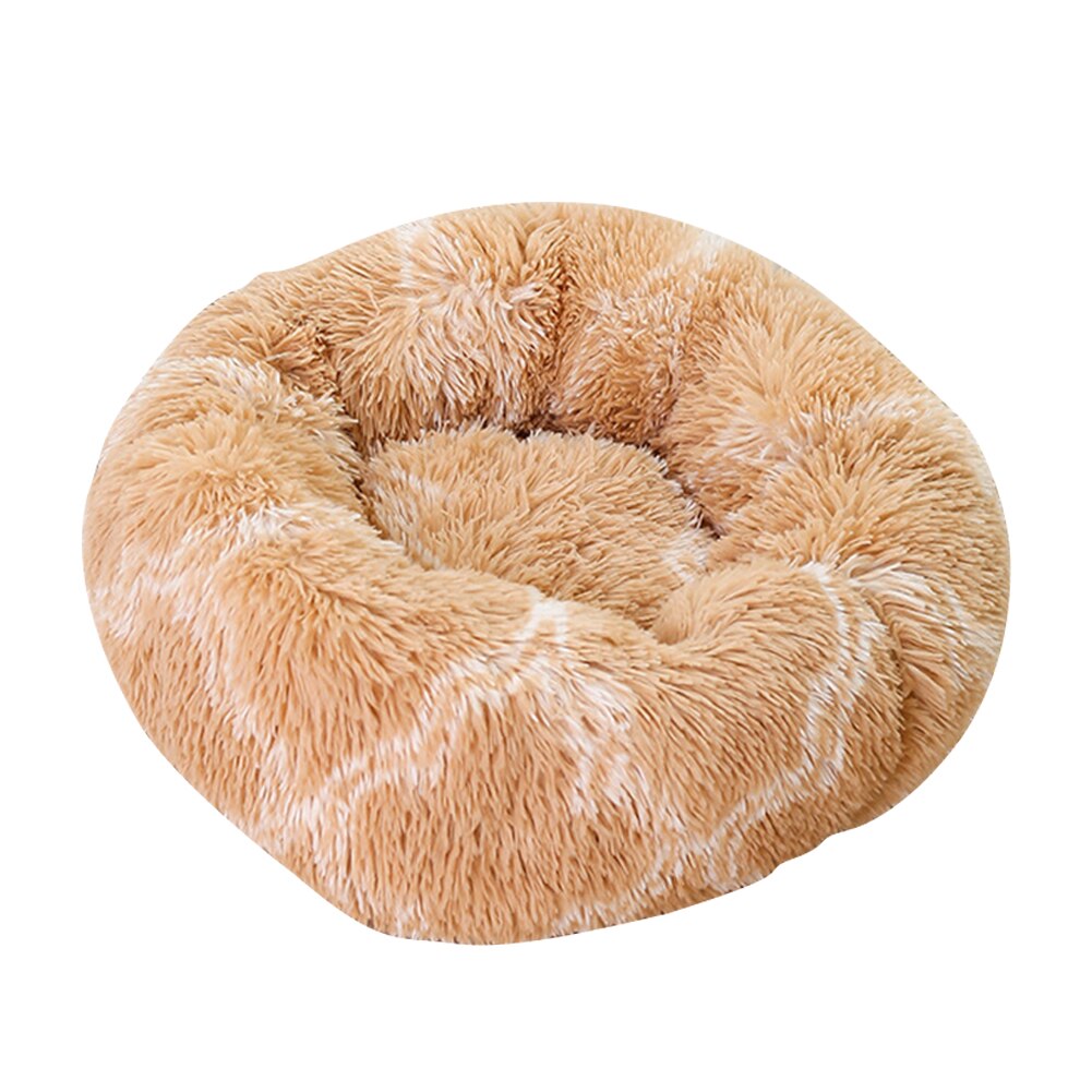 Pet Nest Warm Soft Plush Sleeping Bed Pad Non-slip Breathable Dog Cat House Kennel Washable Cushion Blanket for Small Animals: Light Brown / 100CM