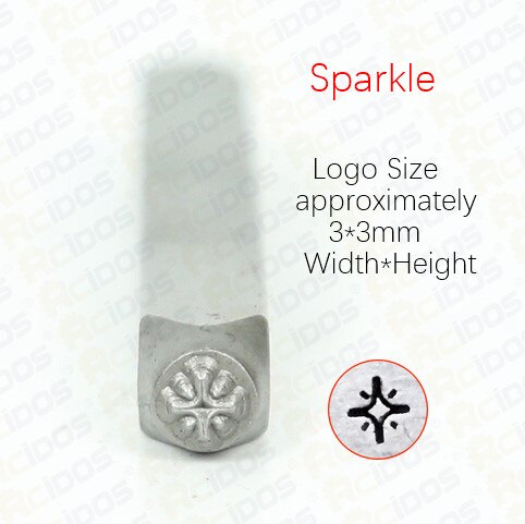 Etincelle/soleil 3mm métal bijoux timbres, Bracelet à bricoler soi-même/bijoux symboles acier timbre: Sparkle
