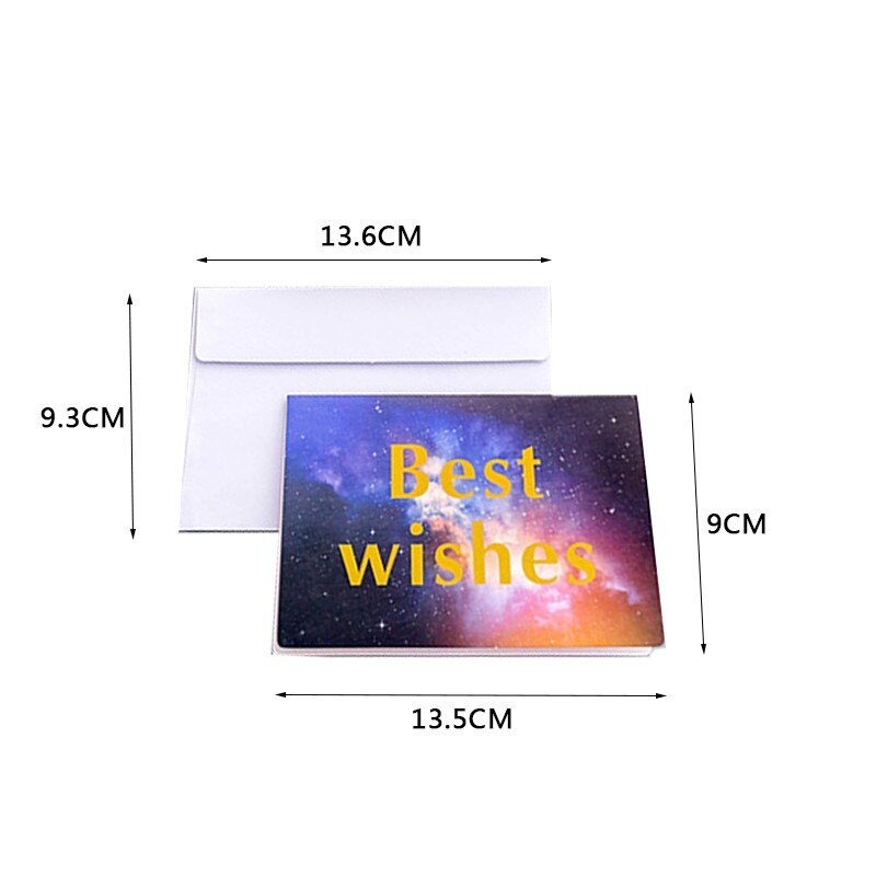 3pcs Student Stationery Thanksgiving Day Box Envelope Greeting Card After-sales Message Half Fold Mini Party Invitation