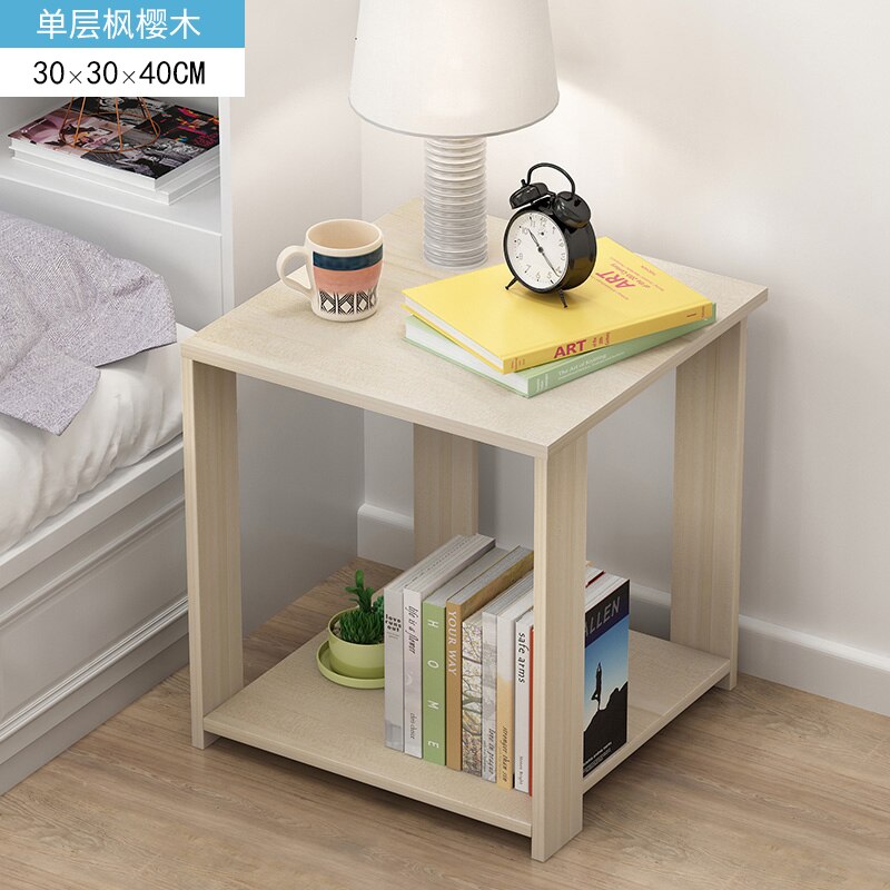 Simple Small Coffee Table Simple Modern Side Small Apartment Balcony Tea Table Tea Table Bedroom Bed Small Table Economy: Light Gray