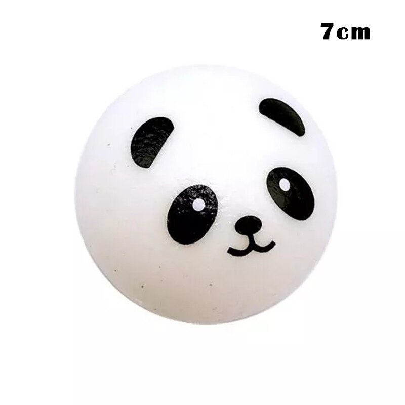 Boule anti-Stress pour enfants, 4CM/7CM, Panda chignon, boule à montée lente, jouets anti-Stress, porte-clés, jouets pour enfants C44: Light Green