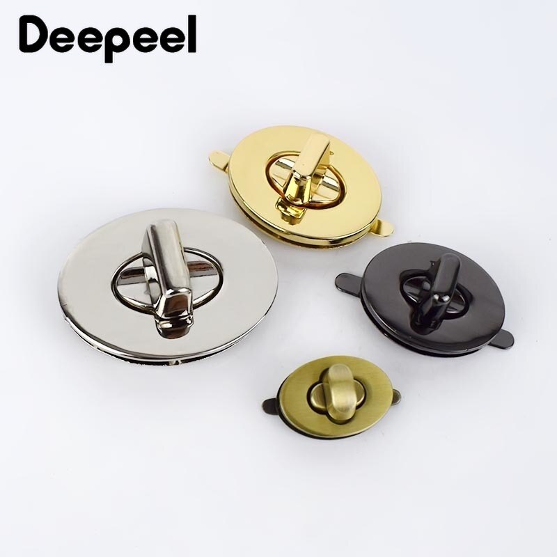 Deepeel 2 zestawy metalowe zamki Twist do torebek torebka zamknięcie blokada zatrzaski torebka zapięcie klamry akcesoria do rękodzieła DIY skóra Craft